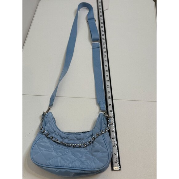 INC International Concepts Blue Quilted Crossbody Shoulder Bag Purse Handbag - Picture 12 of 14